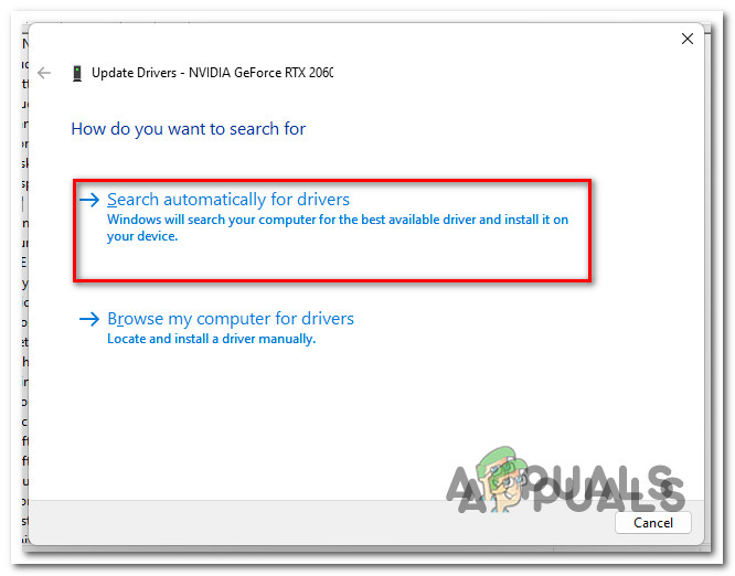 Search automatically for updated GPU drivers