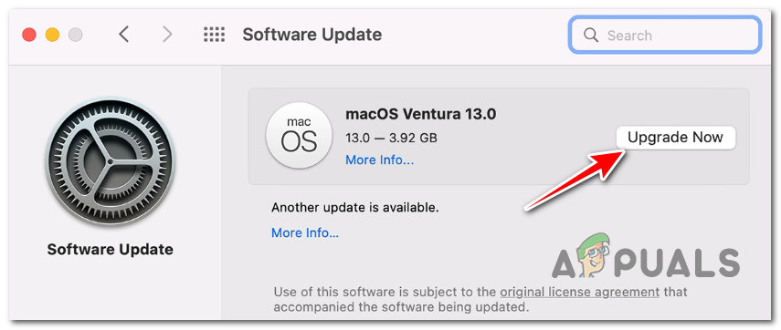 Installing the pending update