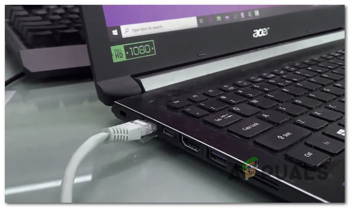 Connect via ethernet cable