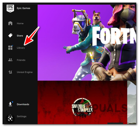 Open the Library menu