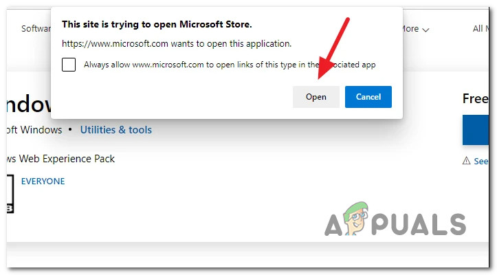 Open up the dedicated listing for Windows Web Experience