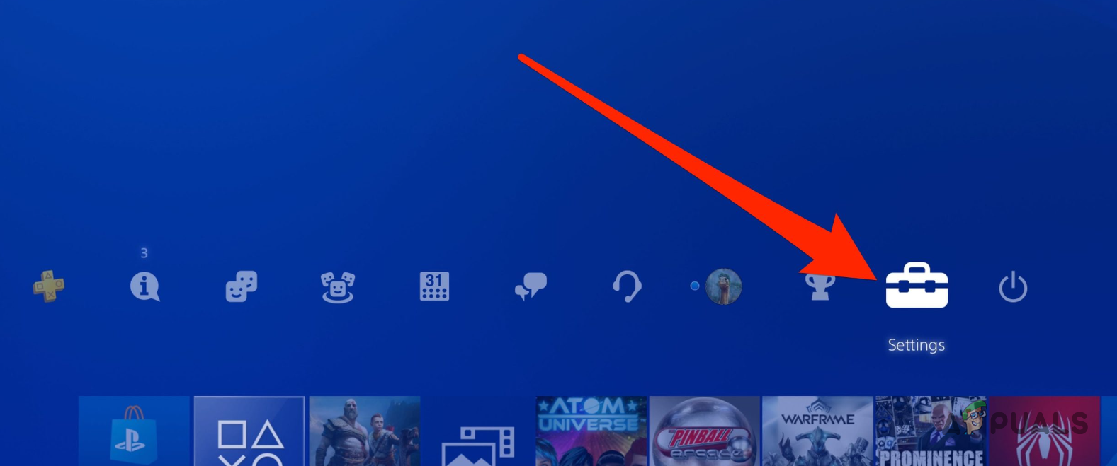 Navigating to the Settings Menu