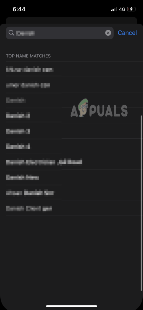 Search the contacts you want to link