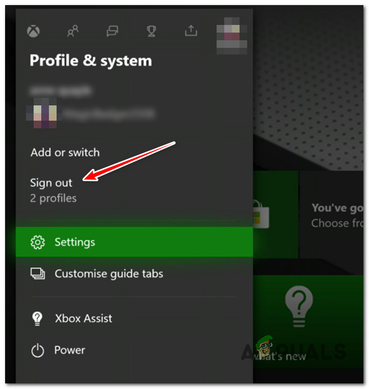 Signing out of your account