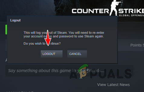 Logging out of Steam