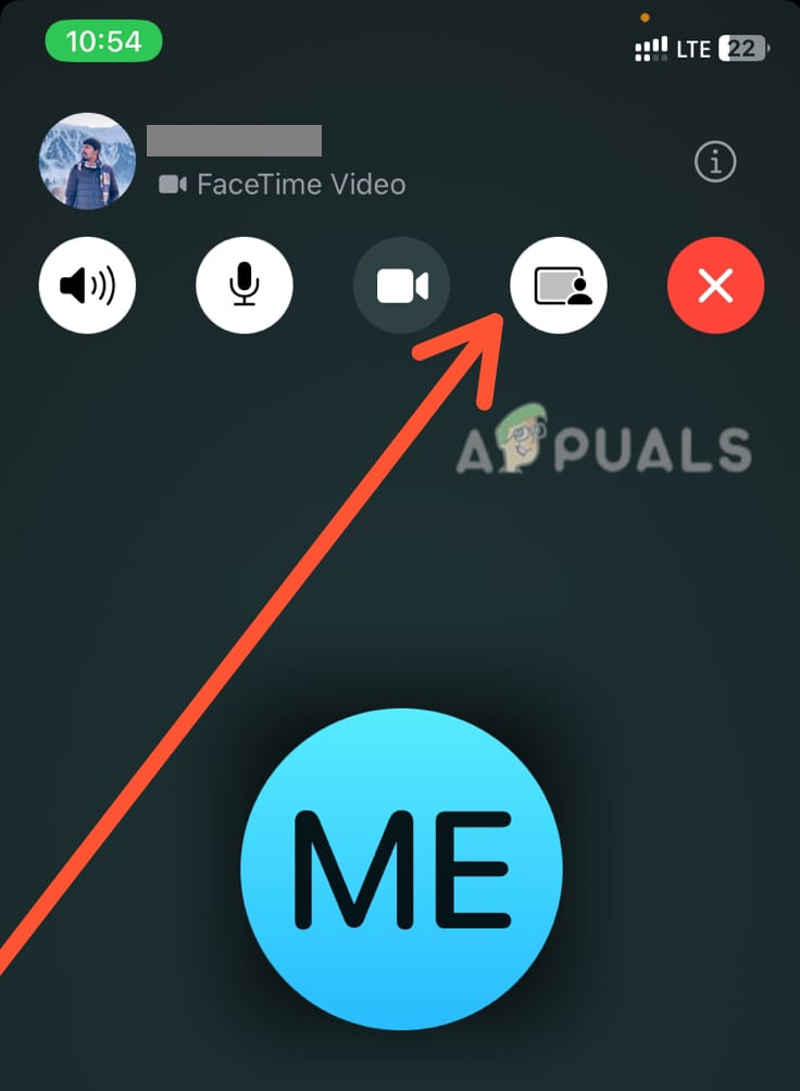 Tap the icon to stop sharing screen