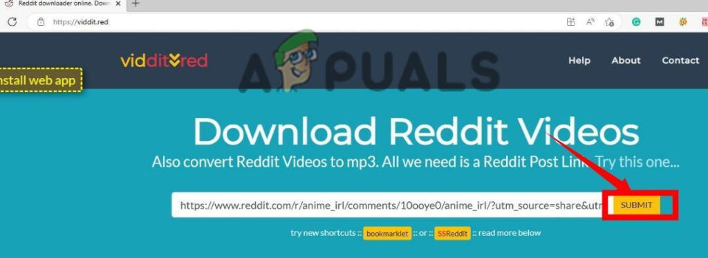 Hit the Submit button