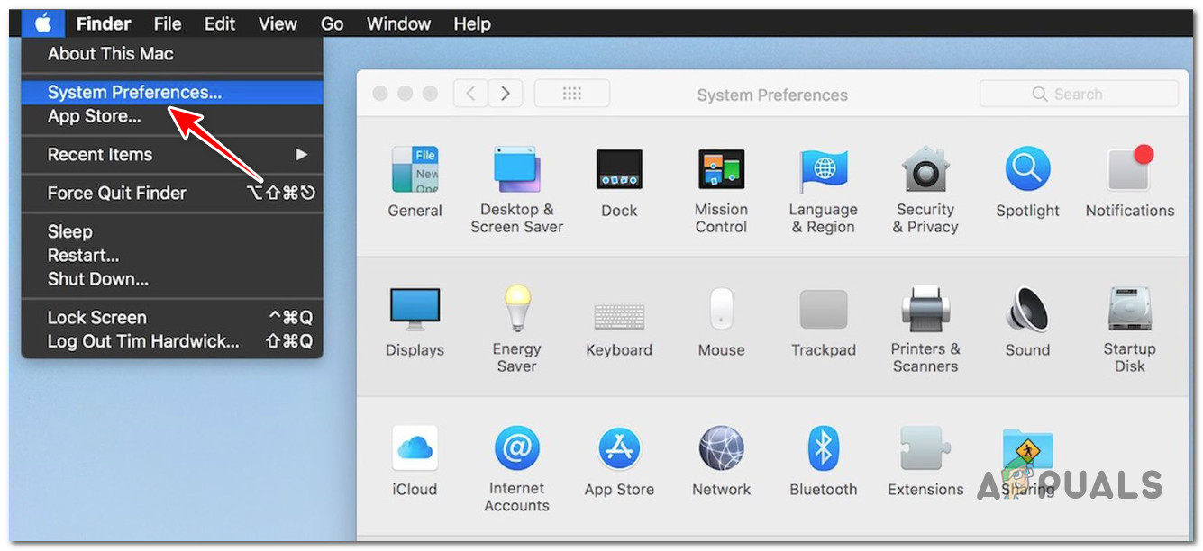 Access the System Settings menu