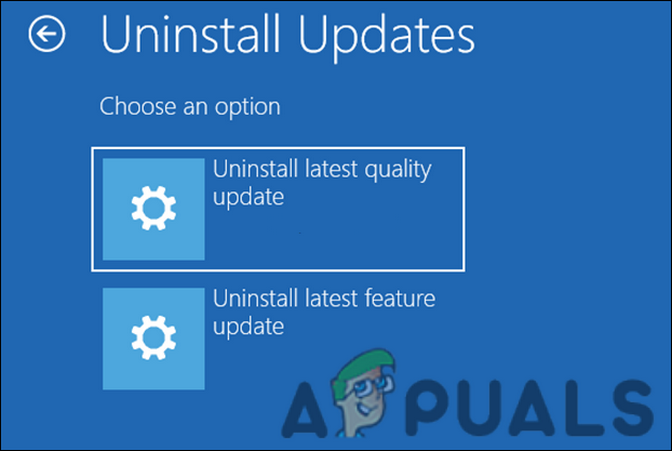 Uninstall an update