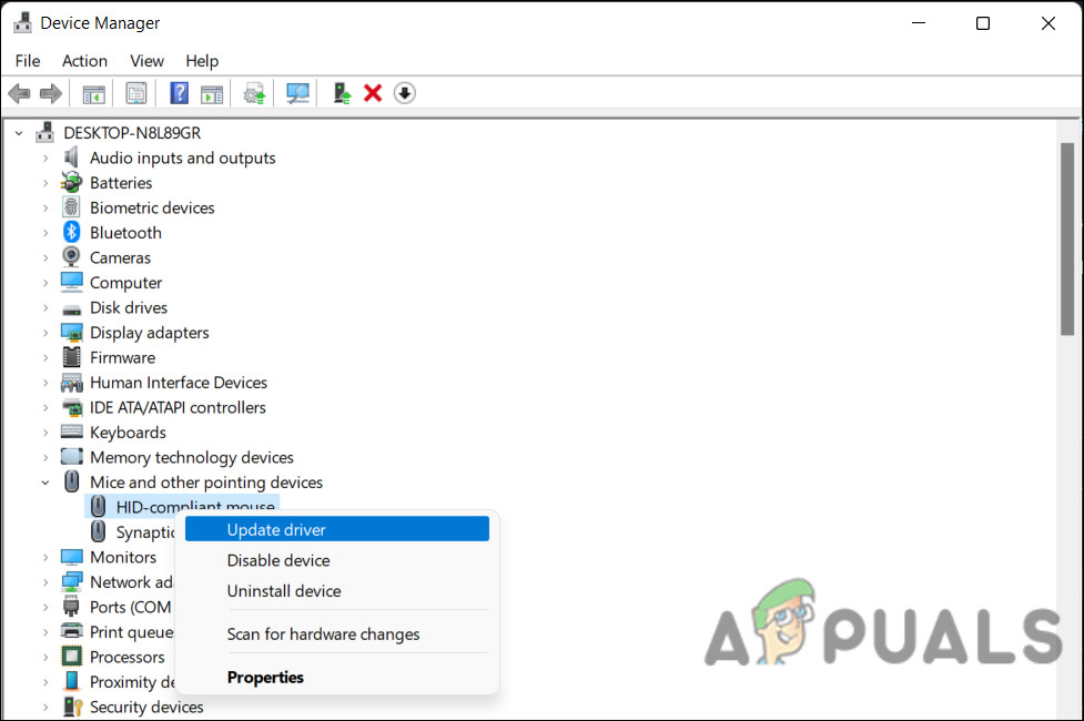 Update the mouse driver