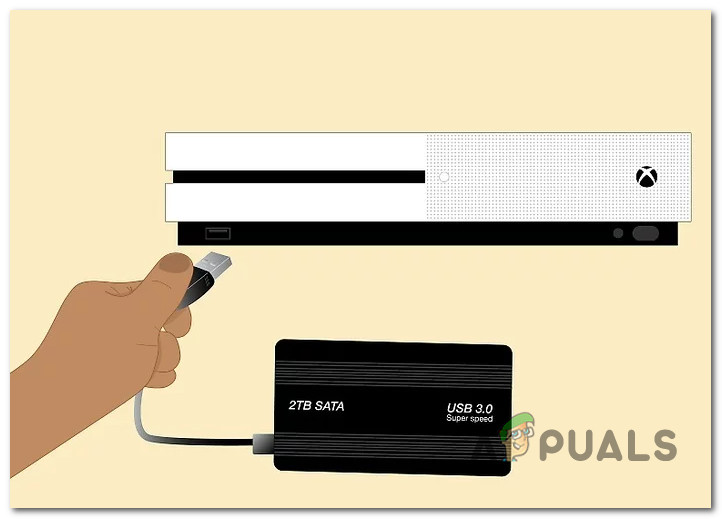 Unplugging the external storage on Xbox