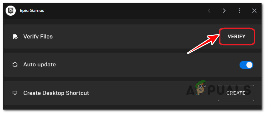 Verify the files of Destiny 2 in Epic Games Store
