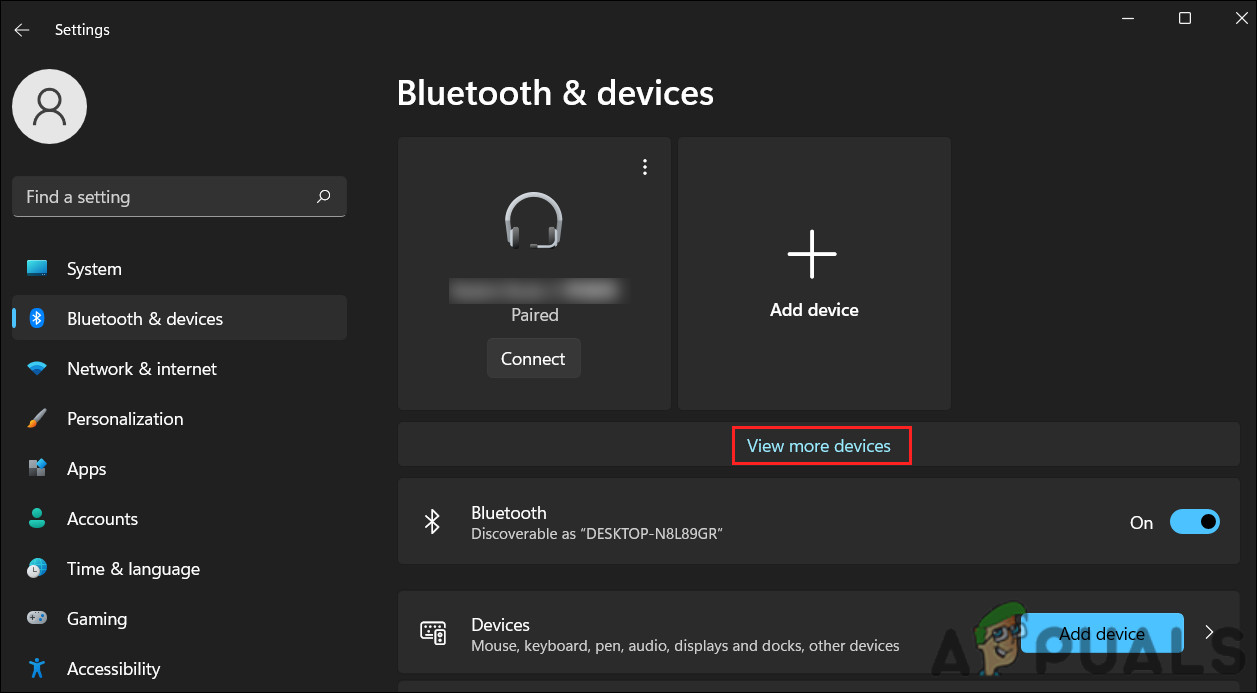 Click on View more devices option