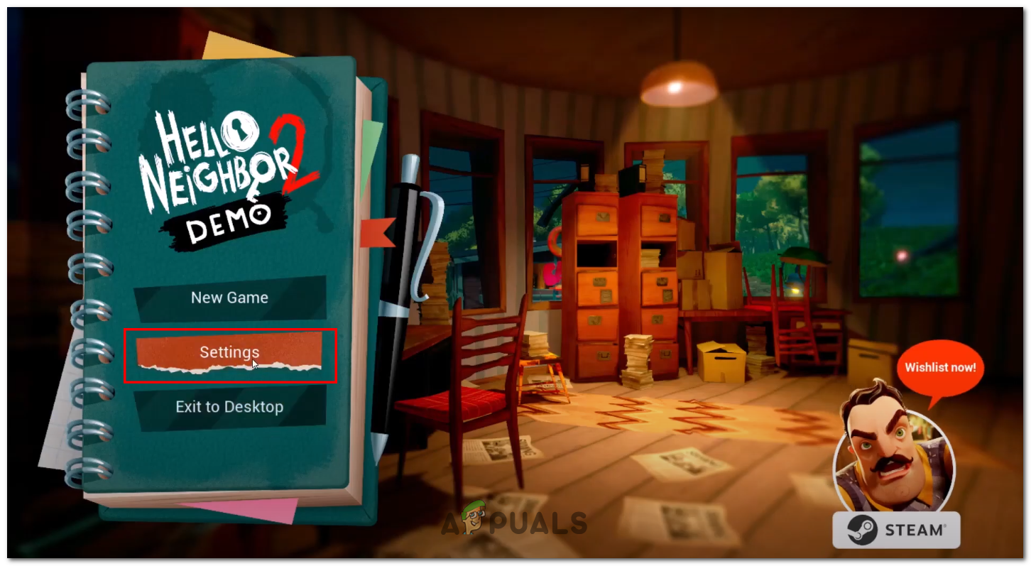 Settings in Hello neighbor 2