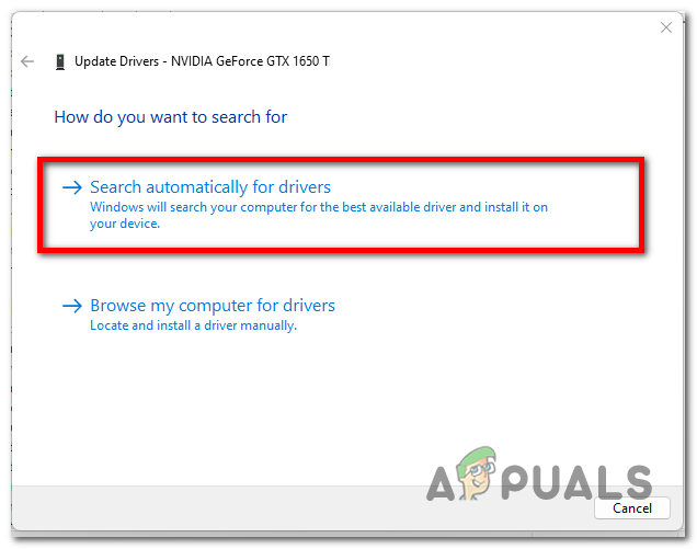 Search automatically for GPU driver updates