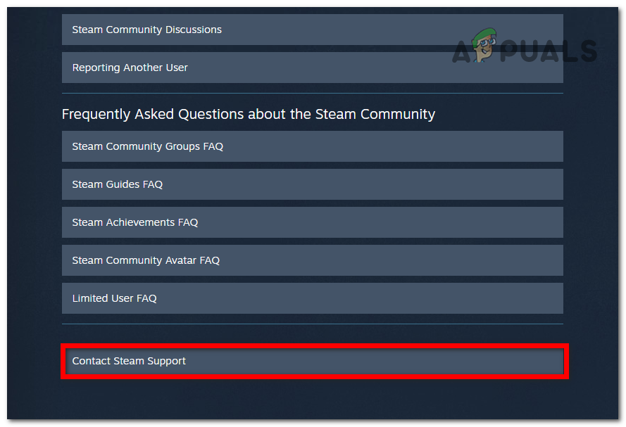 Opening a Steam Support Ticket