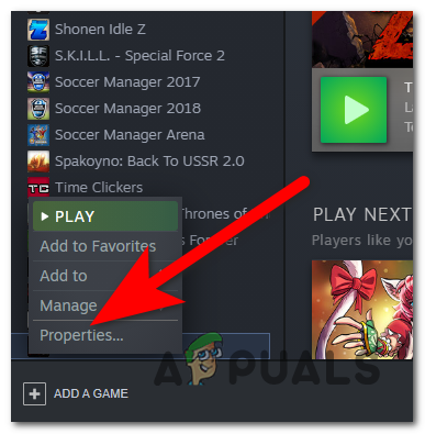 Opening the Properties 