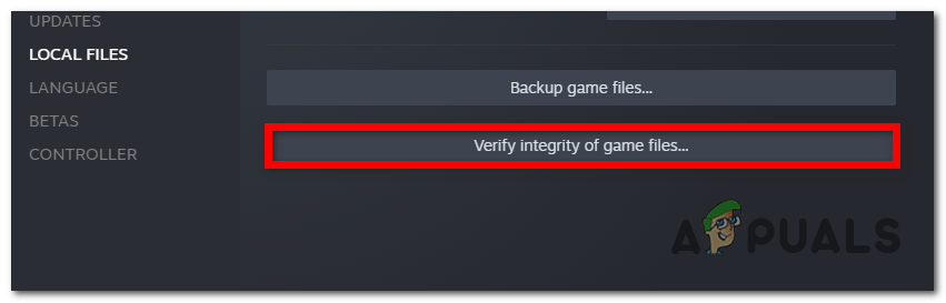 Starting the verify integrity process