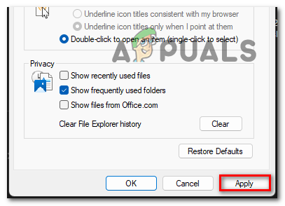 Applying the changes