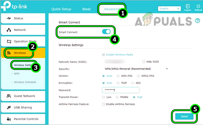 Disable Smart Connect on a TP-Link Router