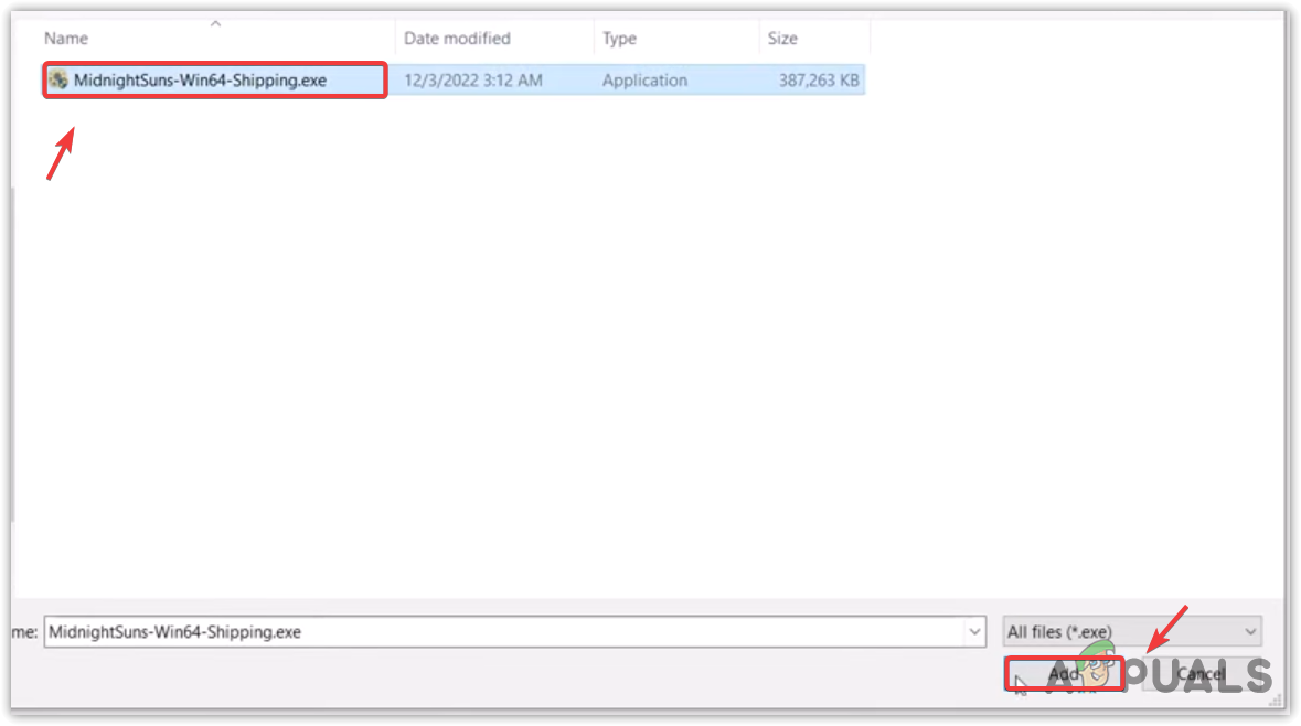 Adding MidnightSuns-Win64-Shipping executable file to graphics preferences settings
