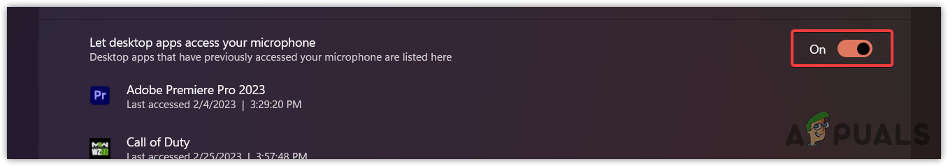 Allowing Desktop apps to access Microphone