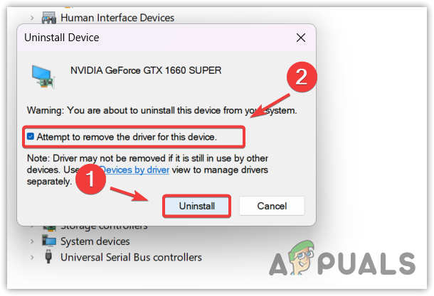 Attempting to remove drivers