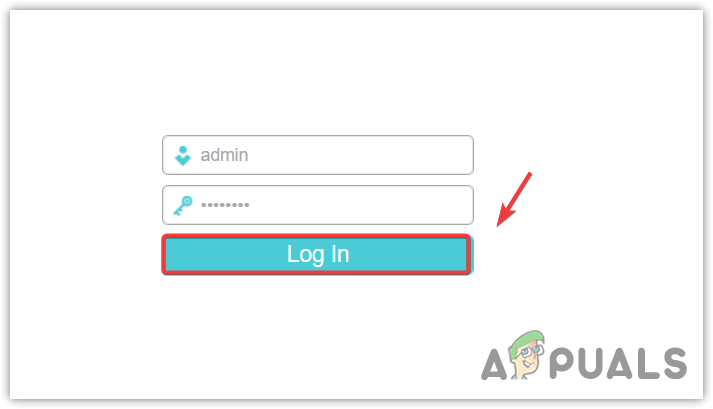 Authenticating in the router admin panel