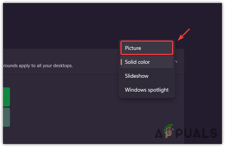 Changing Background from Solid to Picture