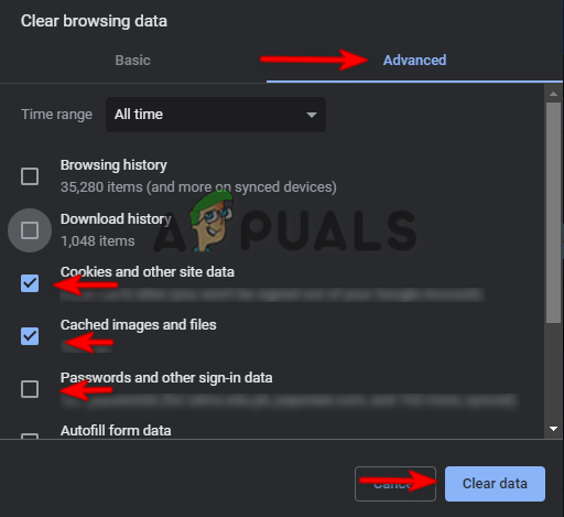 Deleting corrupted cache and cookies