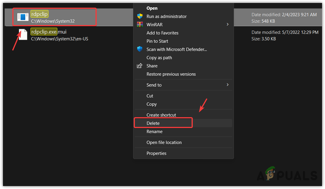 Deleting rdpclip file