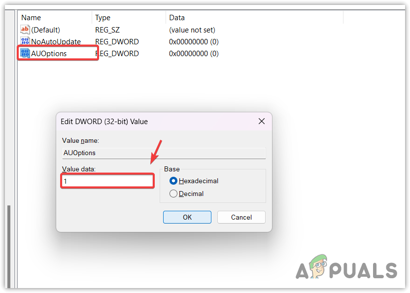 Disabling Automatic Download and Notifying of Windows Update installation.