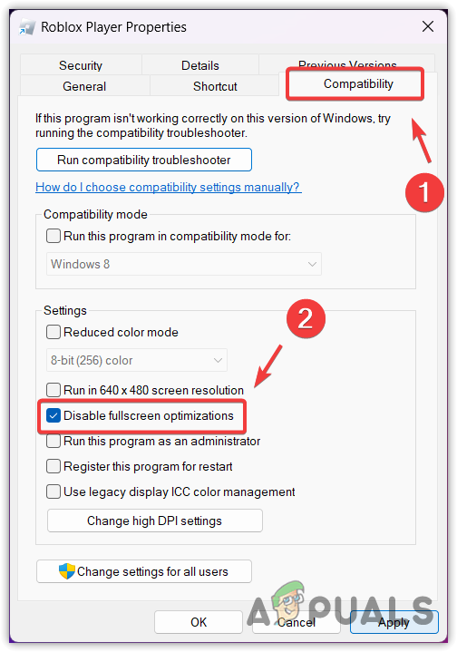 Disabling Full Screen Optimization