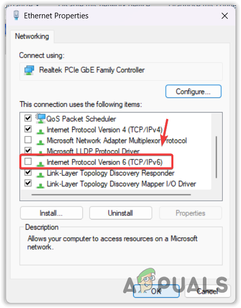 Disabling Internet Protocol Version 6 (TCP IPv6)