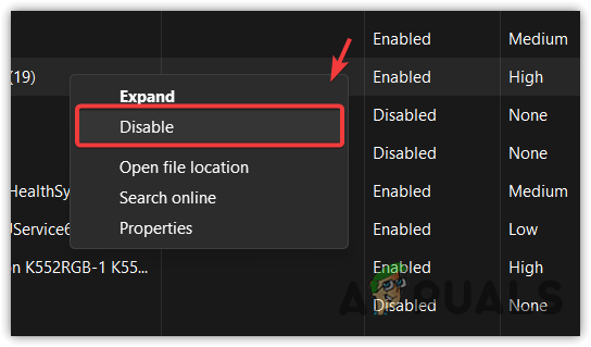 Disabling Irrelevant applications at startup