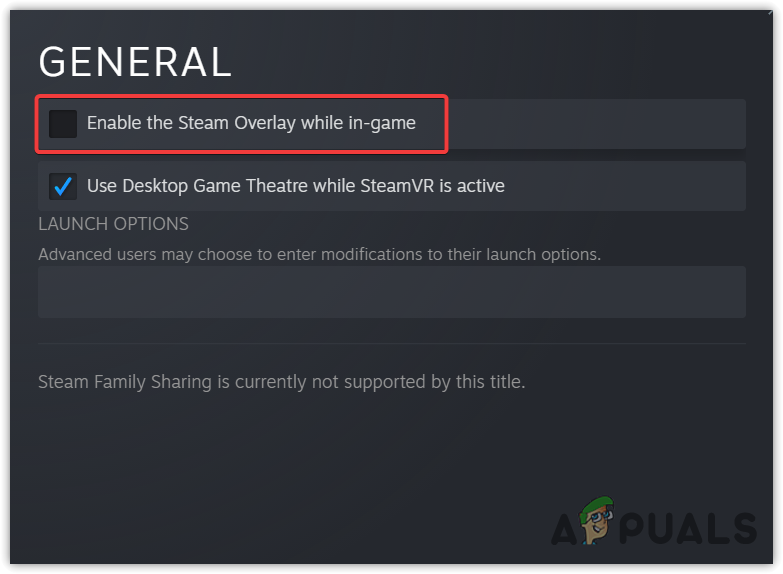 Disabling Steam Overlay