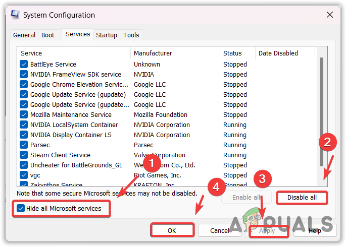 Disabling third-party services
