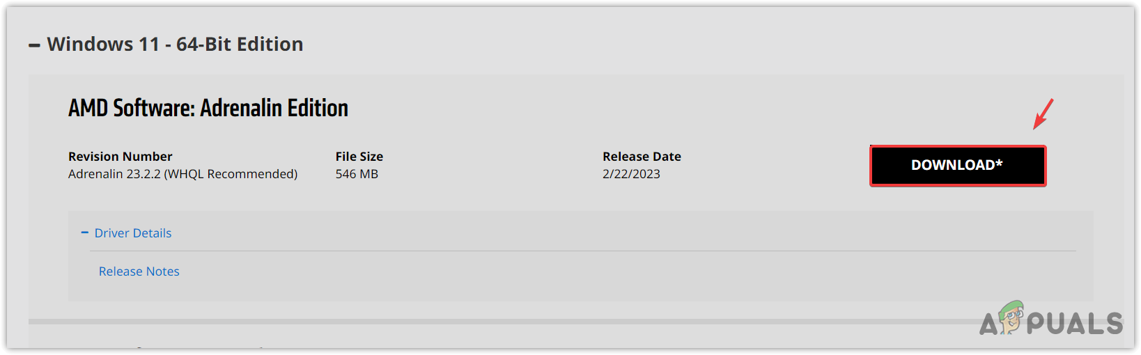 Downloading AMD driver