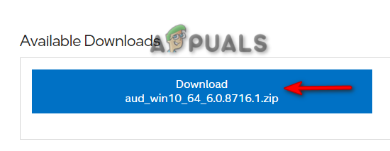 Downloading the latest sound card driver