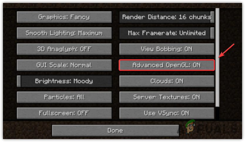 Enabling OpenGL feature