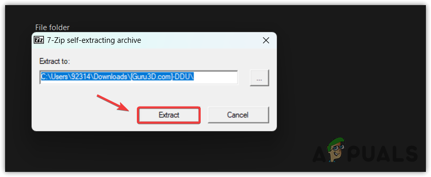 Extracting DDU application