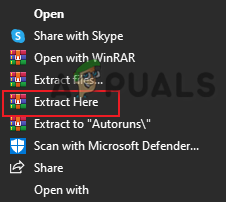 Extracting the file here