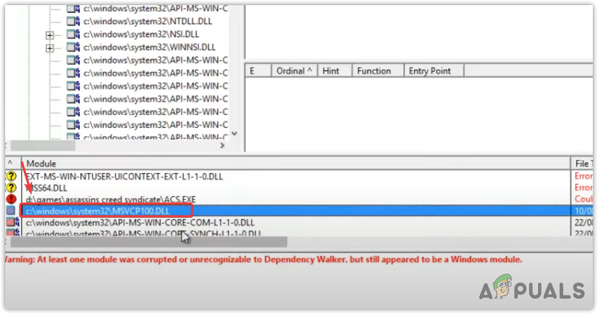 Identifying a corrupted DLL file