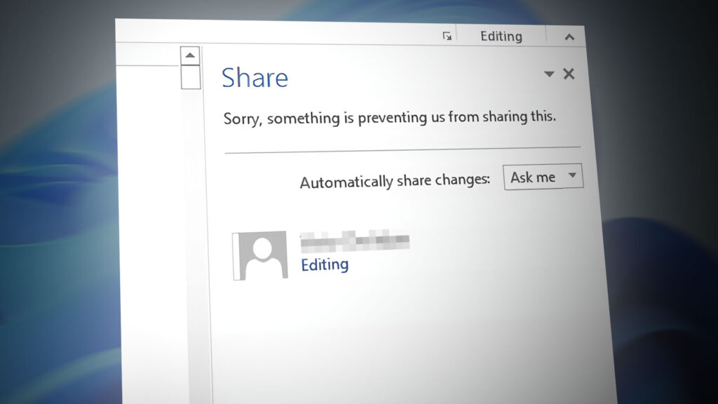 Error 0x88ffc009 When Sharing Word Files