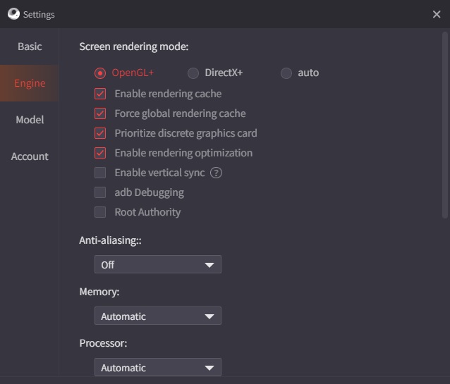 Changing Engine settings in GameLoop