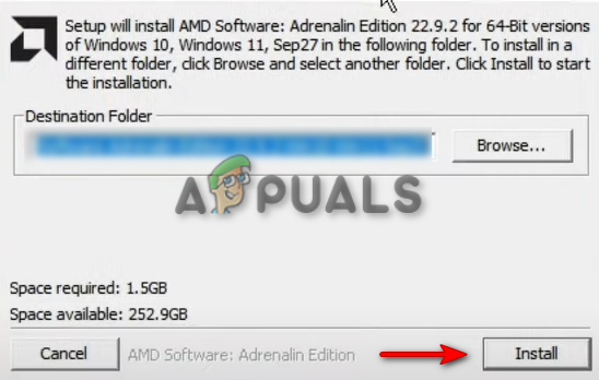 Installing AMD Setup