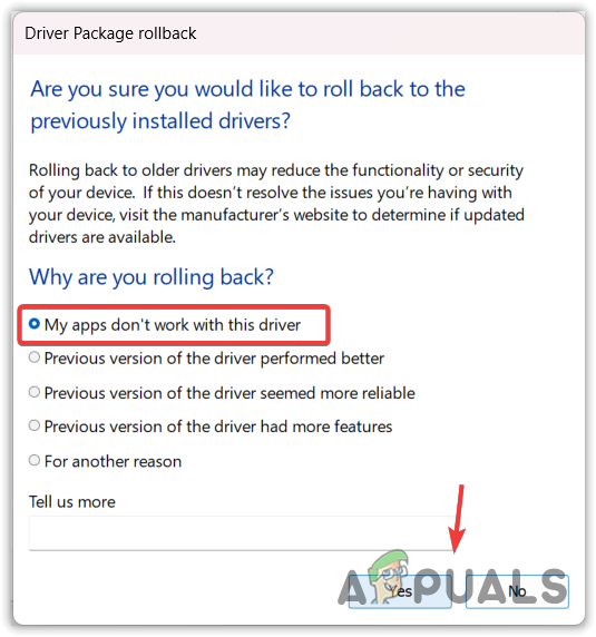 Installing Graphics Driver to the previous version