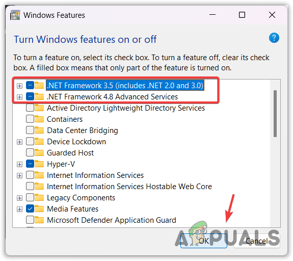 Installing .NET Framework 3.5 and 4.8