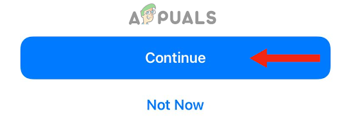 Tap on Continue button