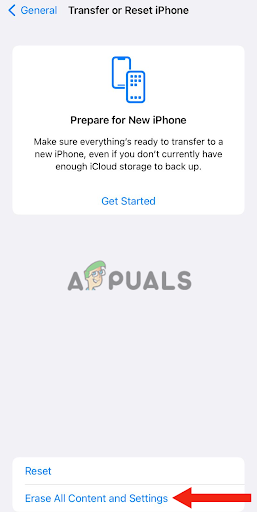 Transfer or Reset iPhone settings